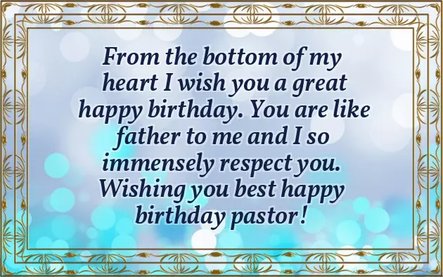Birthday Wishes Pastor