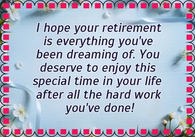 Greeting For Retirement Message