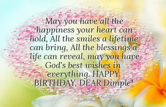Happy Birthday Dimple Wishes