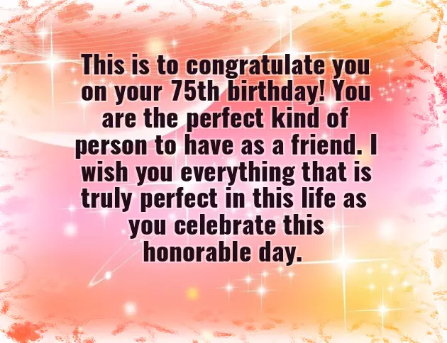 Happy 75Th Birthday Wishes Happy 75Th Birthday Wishes