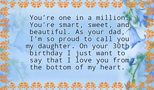Birthday Wishes For 30 Year Old Daughter