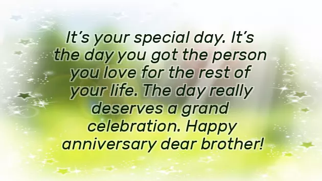 Anniversary Wishes To Younger Brother