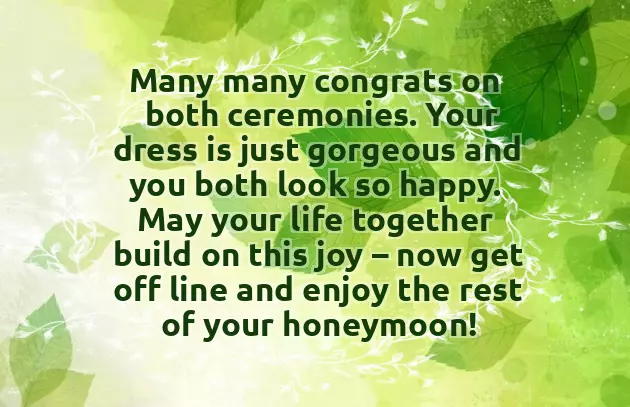 Congratulations Again On Your Wedding