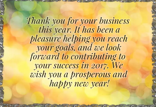 Happy New Year Greetings To Customers Happy New Year Greetings To Customers