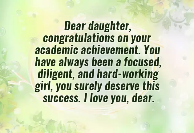 Congratulation Message For Honor Daughter Congratulation Message For Honor Daughter