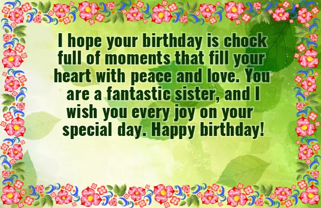 Birthday Wishes For A Wonderful Sister