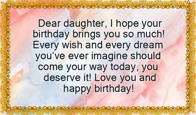 Happy Birthday Wishes For Lovely Daughter