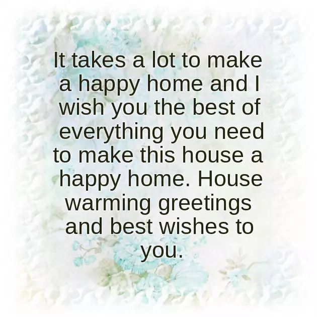 Congrats For New House Warming