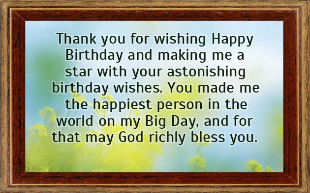 Thank You Everyone For The Wonderful Birthday Wishes