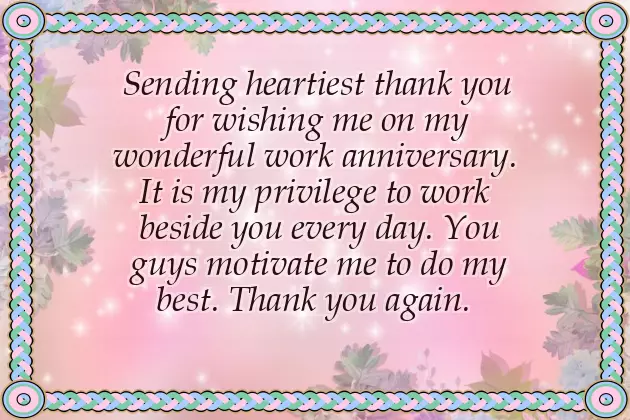 Congratulations On Long Service Anniversary