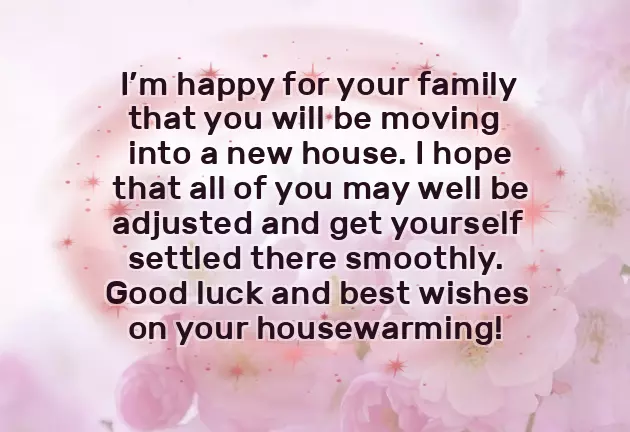 New Home Opening Wishes