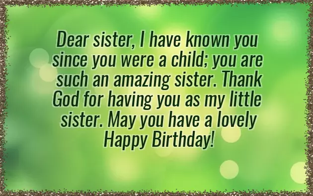 Birthday To Little Sister Birthday To Little Sister
