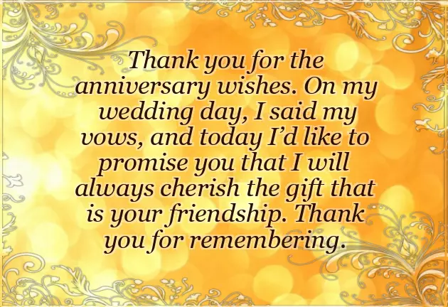 Thank You Message For Anniversary Wishes