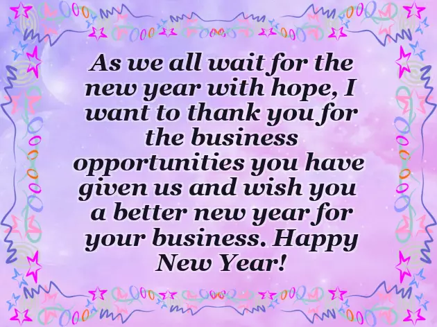 New Year Wishes For Business Partner