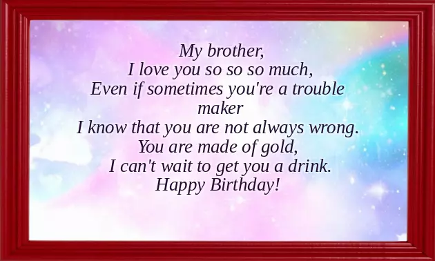 Few Lines For Brother Birthday Few Lines For Brother Birthday