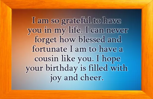 Birthday Letter For Cousin Sister