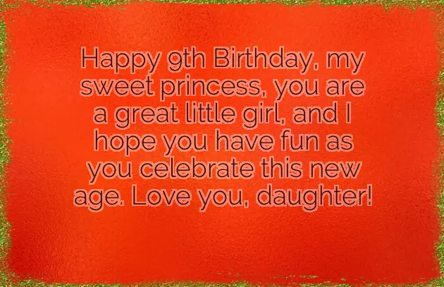 Birthday Wishes For A 9 Year Old Girl