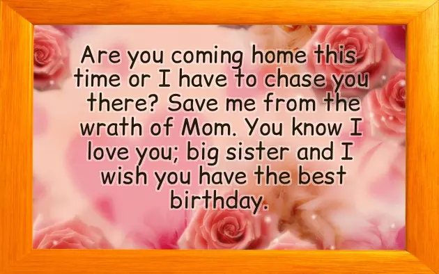 To My Sister Happy Birthday