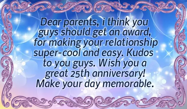 Happy Silver Wedding Anniversary Mom And Dad