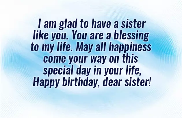 Simple Birthday Greetings For Sister