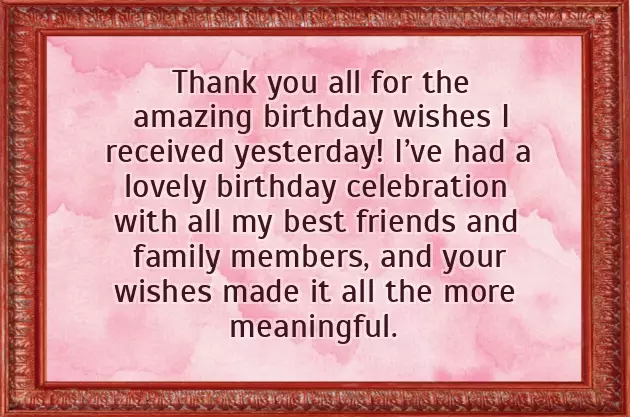 Thank You Note To Family For Birthday Wishes Thank You Note To Family For Birthday Wishes