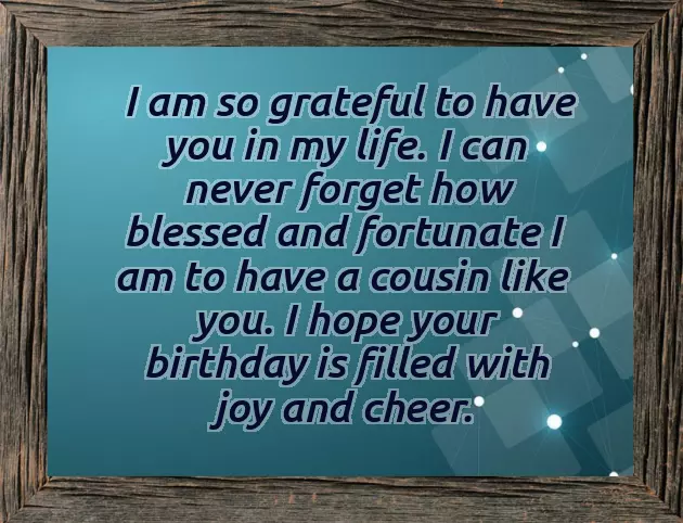 Happy Birthday For A Male Cousin