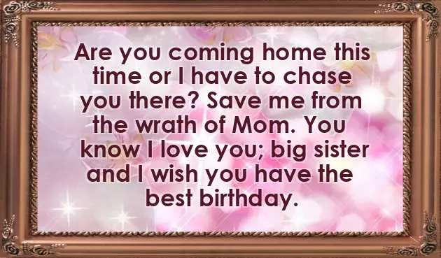 Older Sister Birthday Quotes