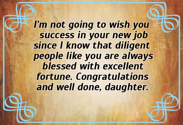 First Job Congratulations