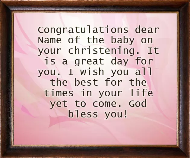 Baptism Wishes For Baby Girl