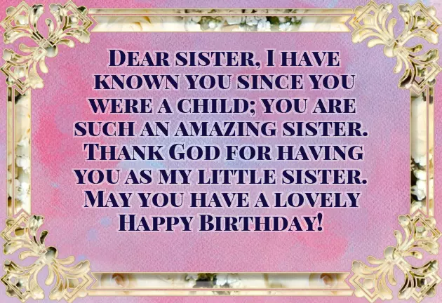 Simple Birthday Quotes For Sister