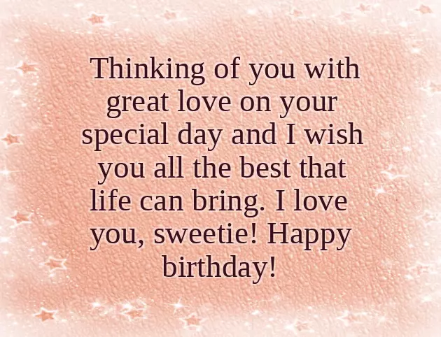 Happy Birthday My Sweetheart