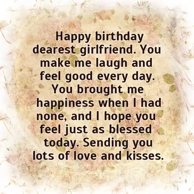 Birthday Wishes Letter For Girlfriend