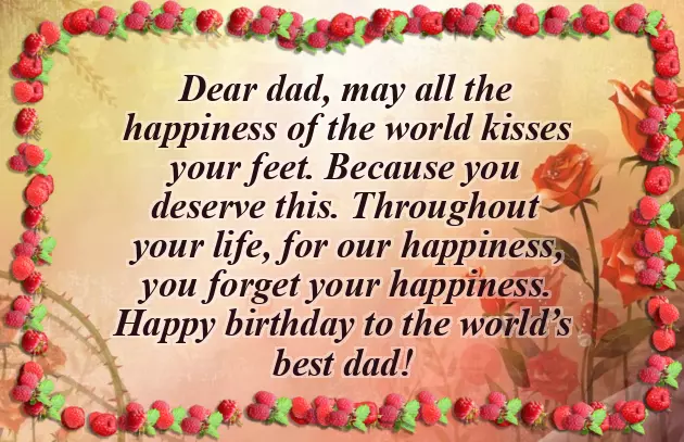 Happy Birthday Dad Short Wishes