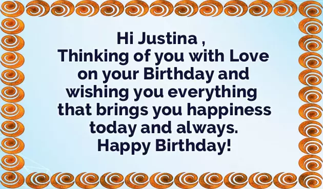 Happy Birthday Justina