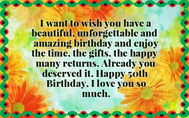 Happy Birthday Wishes For 50 Years Old Man