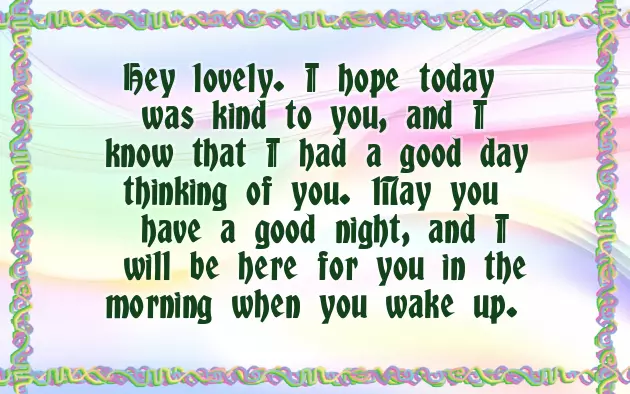 Good Night Love Letter For Girlfriend