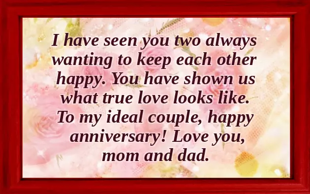 Marriage Anniversary Wishes To Mom And Dad