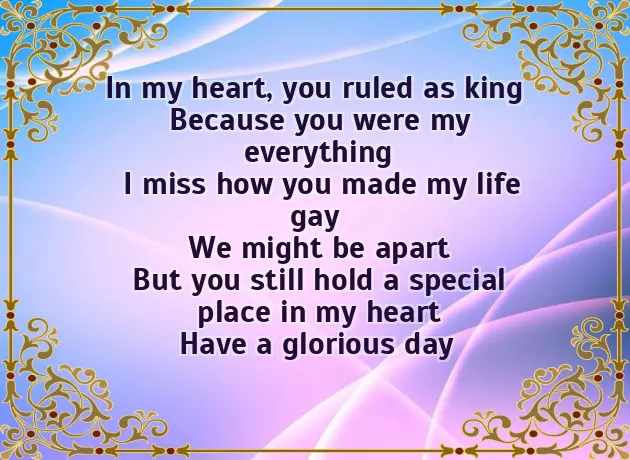 Poem For Ex Boyfriend