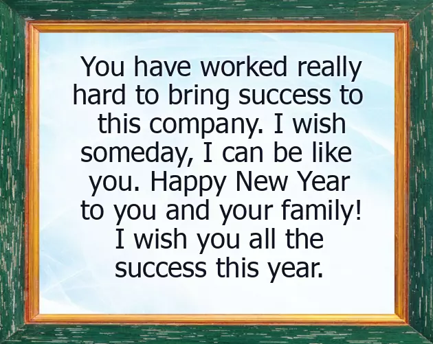 New Year Wishes For Boss