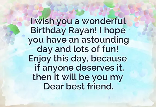 Happy Birthday To Rayan