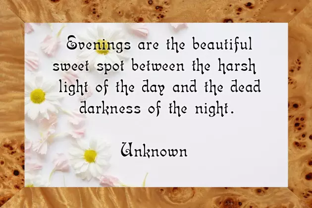 Good Evening To You All