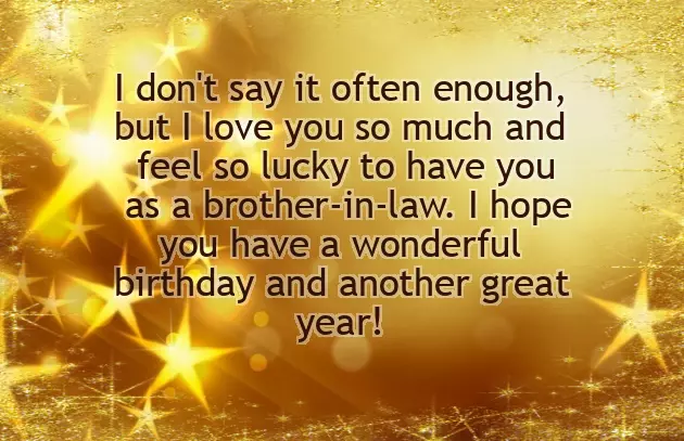 Simple Birthday Wishes For Brother In Law