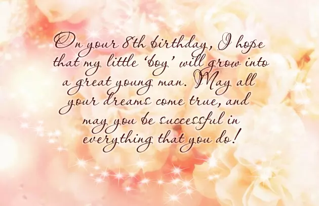Birthday Wishes For Son 8Th Birthday