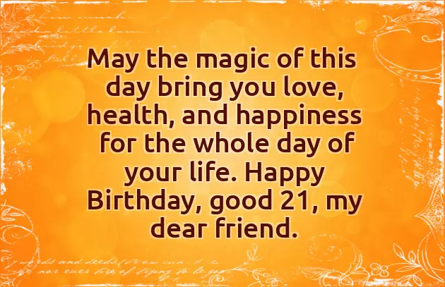 Birthday Wishes For A 21 Year Old Female