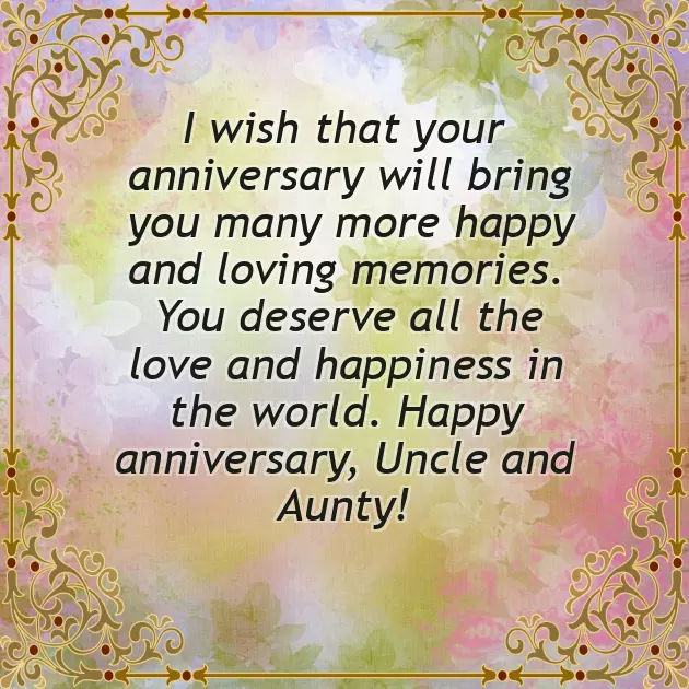Happy Marriage Anniversary Wishes For Uncle And Aunt