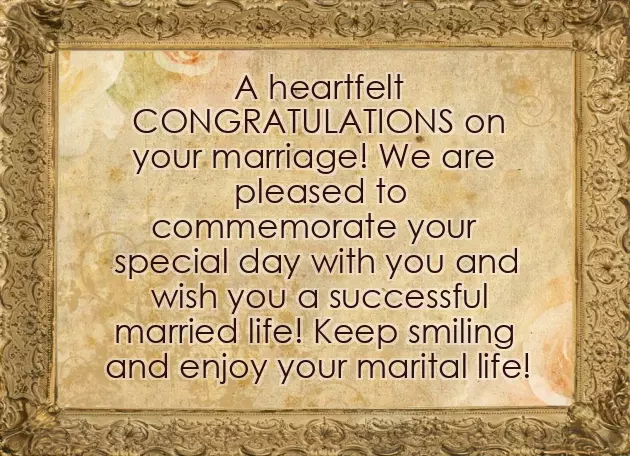 Many Congratulations To The Newly Wed Couple