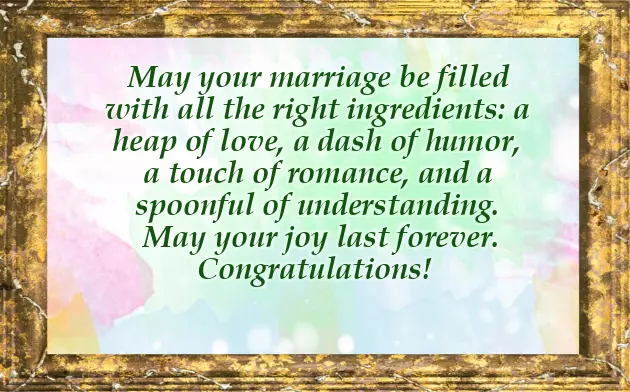 Congratulation Message For Newly Wed