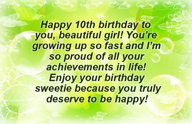 Happy Birthday 10 Year Old