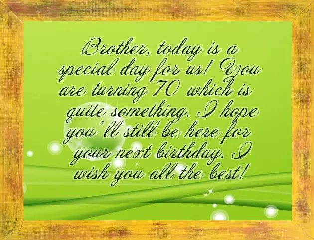 Funny 70Th Birthday Wishes For Brother