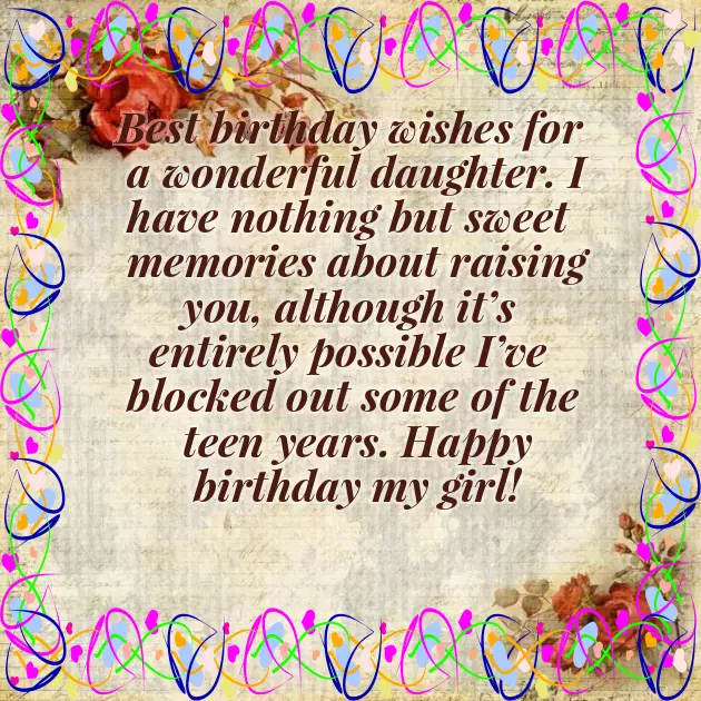 Simple Birthday Wishes For Daughter